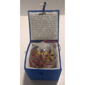 Pier 1 Li Bien Christmas hand painted Ornament - Original Box